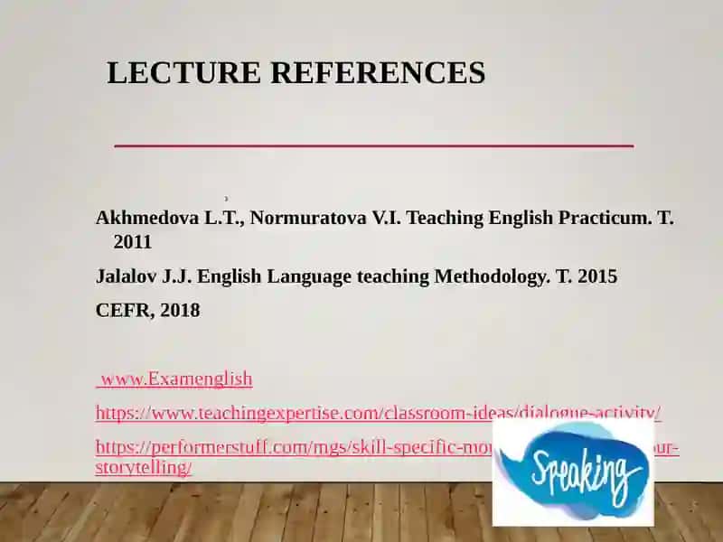 TEACHING SPEAKING TECHNOLOGIES 3