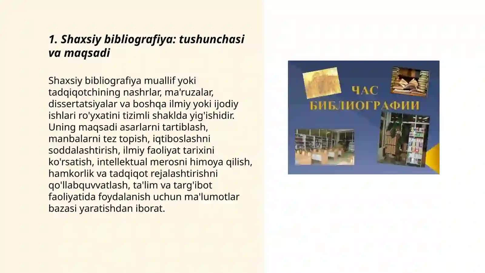 Shaxsiy bibliografiya 3