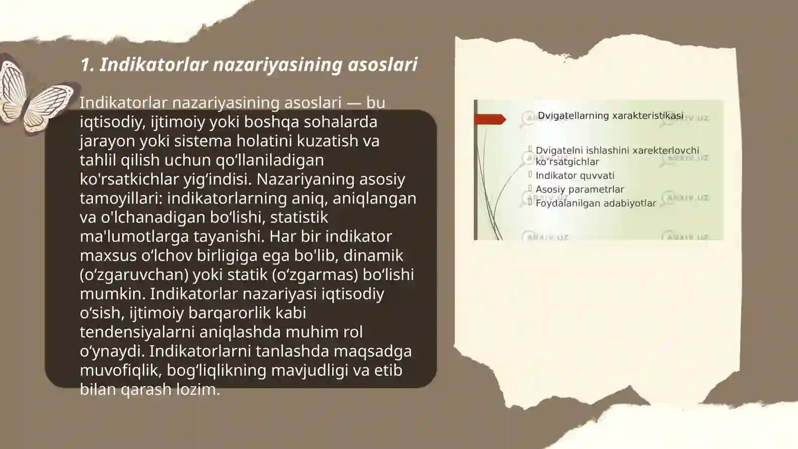 Indikatorlar nazariyasi 3