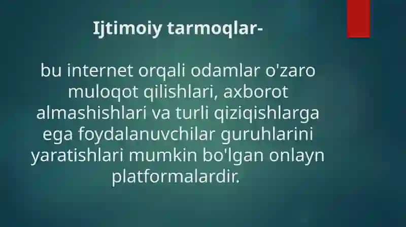 Ijtimoiy tarmoqlar (facebook, Instagram, WhatsApp, WeChat va telegram)da ishlash. 3