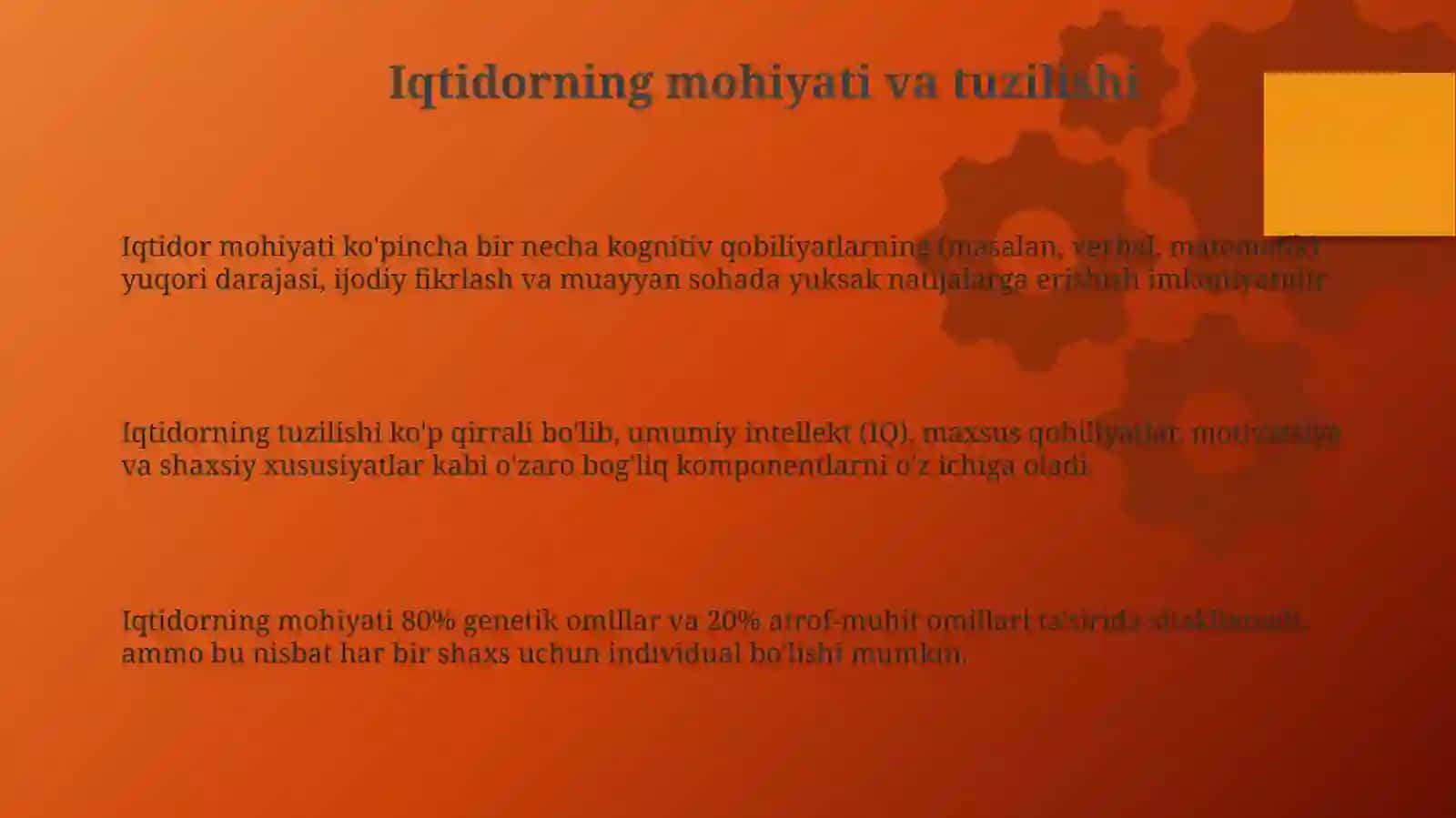 Talantning paydo bólishi vatuzilishi 3