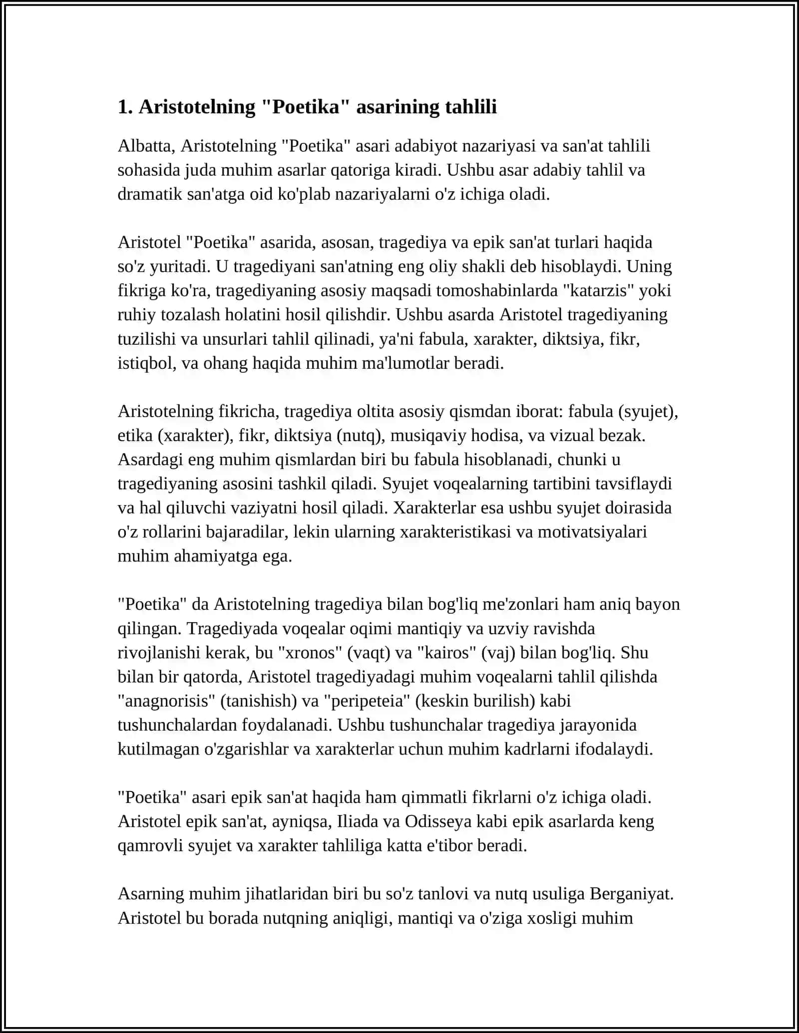 ARISTOTELNING POETIKA ASARI 3