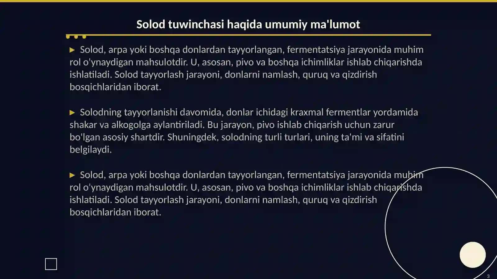 Solod tayyorlash tehnalogiyasi 3