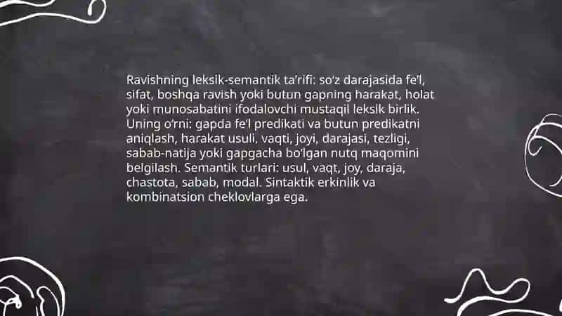 Ravish leksik grammatik xususiyatlari 3