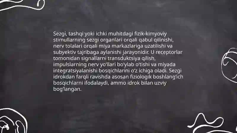 Sezgilarning tasnifi va turlari 3