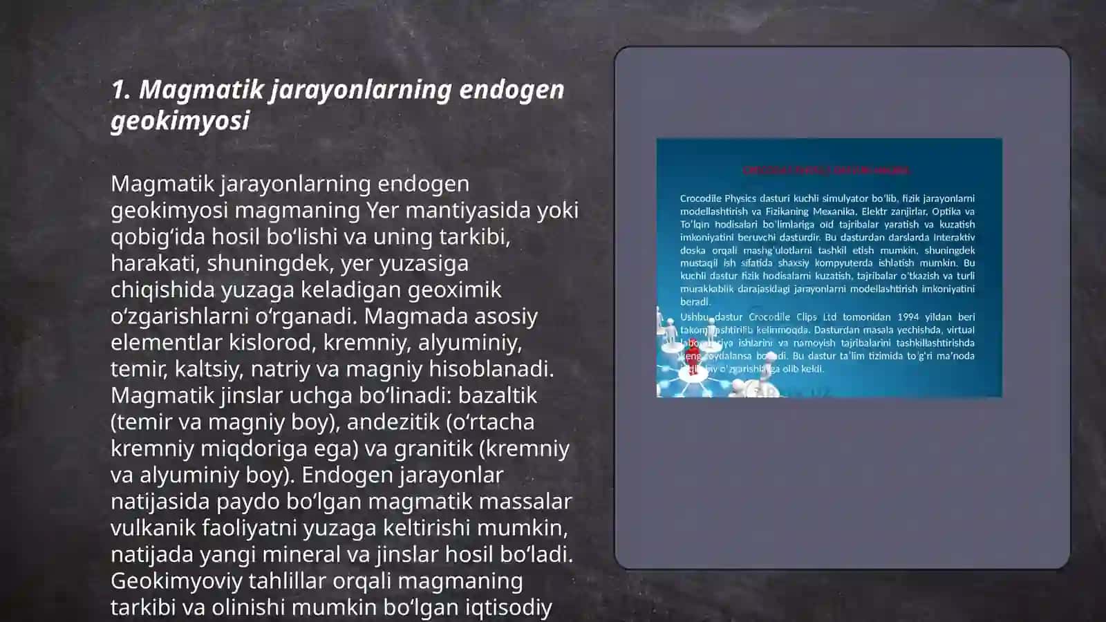 Magmatik jarayonlarning endogen geokimyosi 3