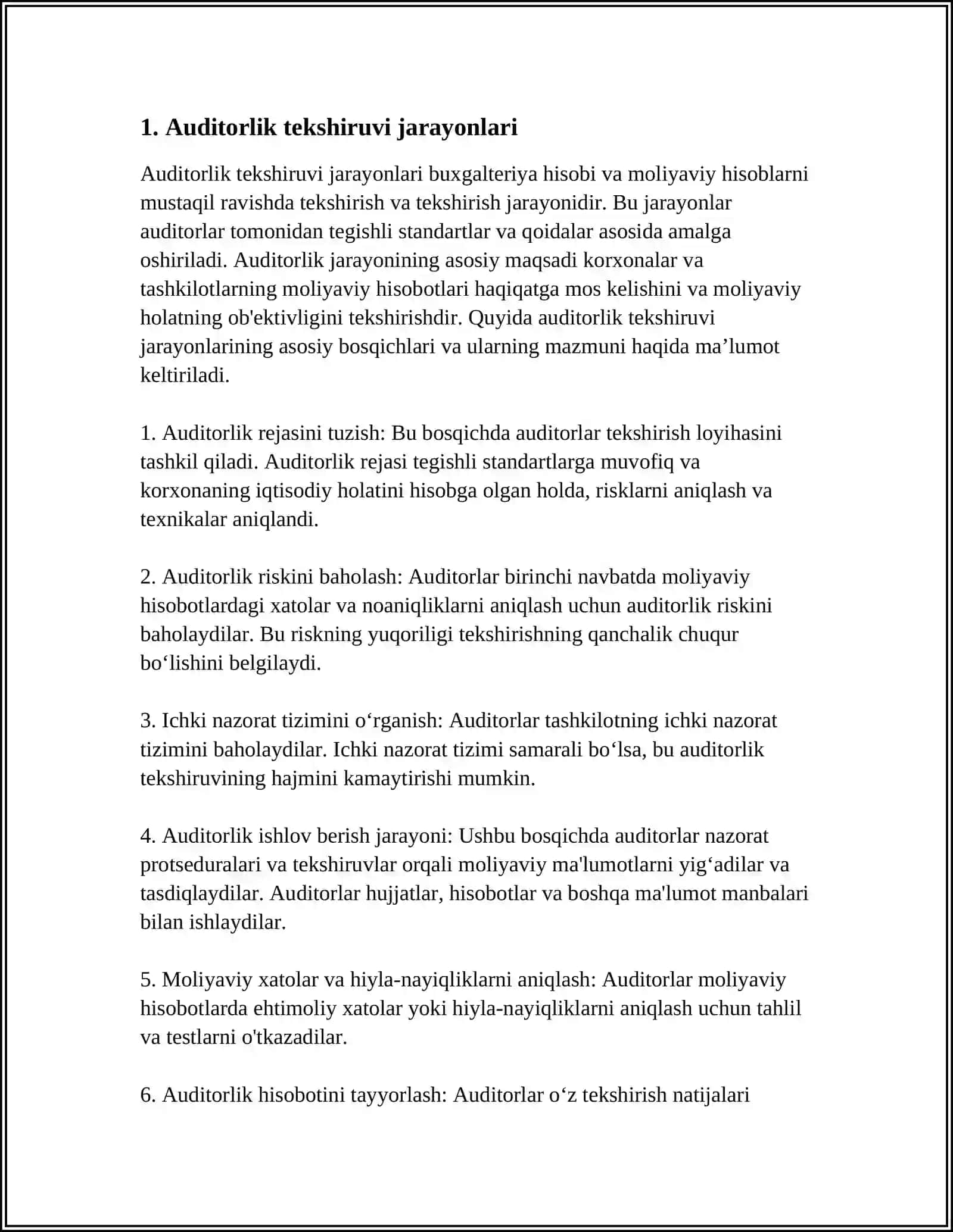 AUDITORLIK TEKSHIRUVIDA FIRIBGARLIKNI ANIQLASH 3