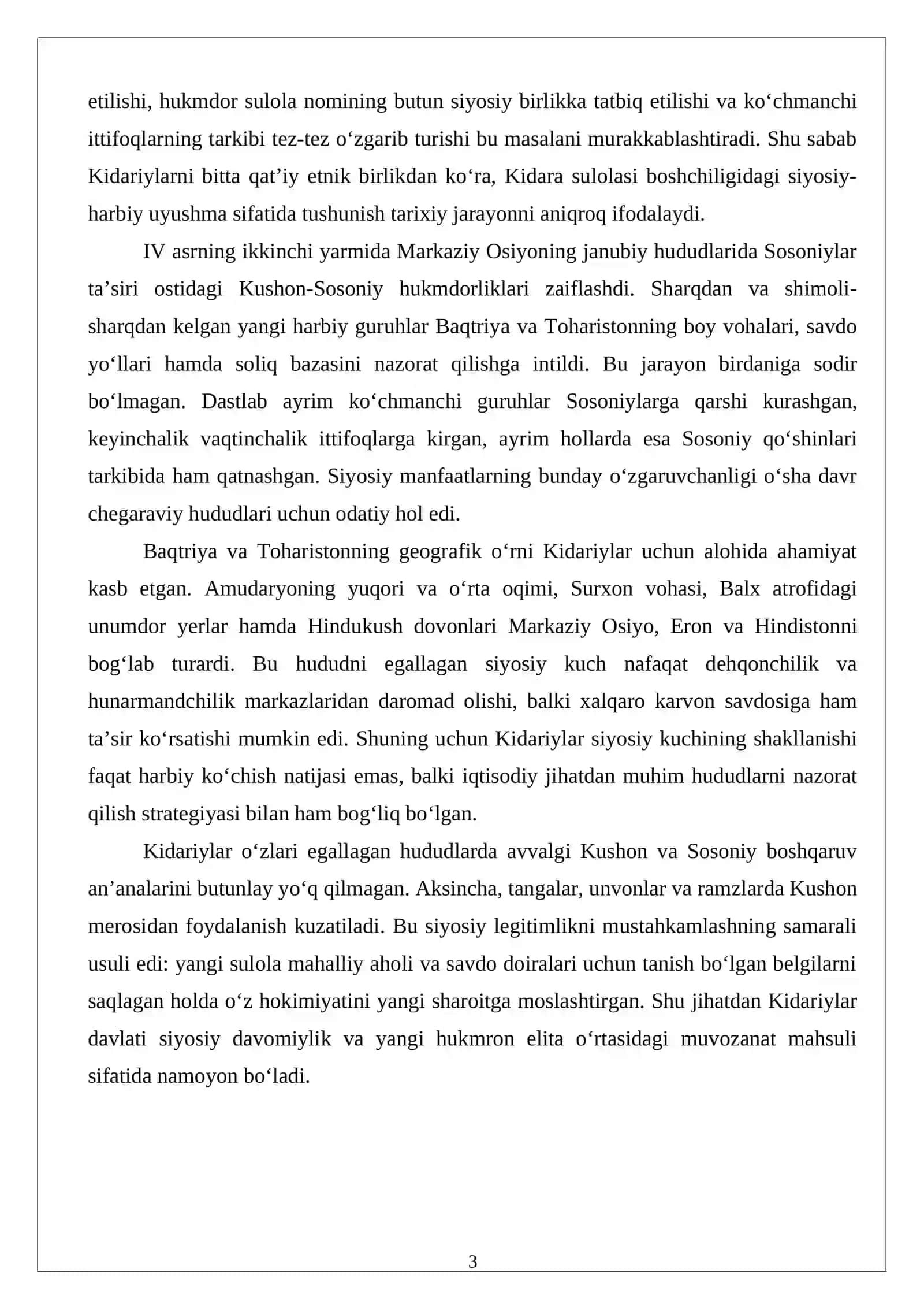 Kidariylar tarixi 3