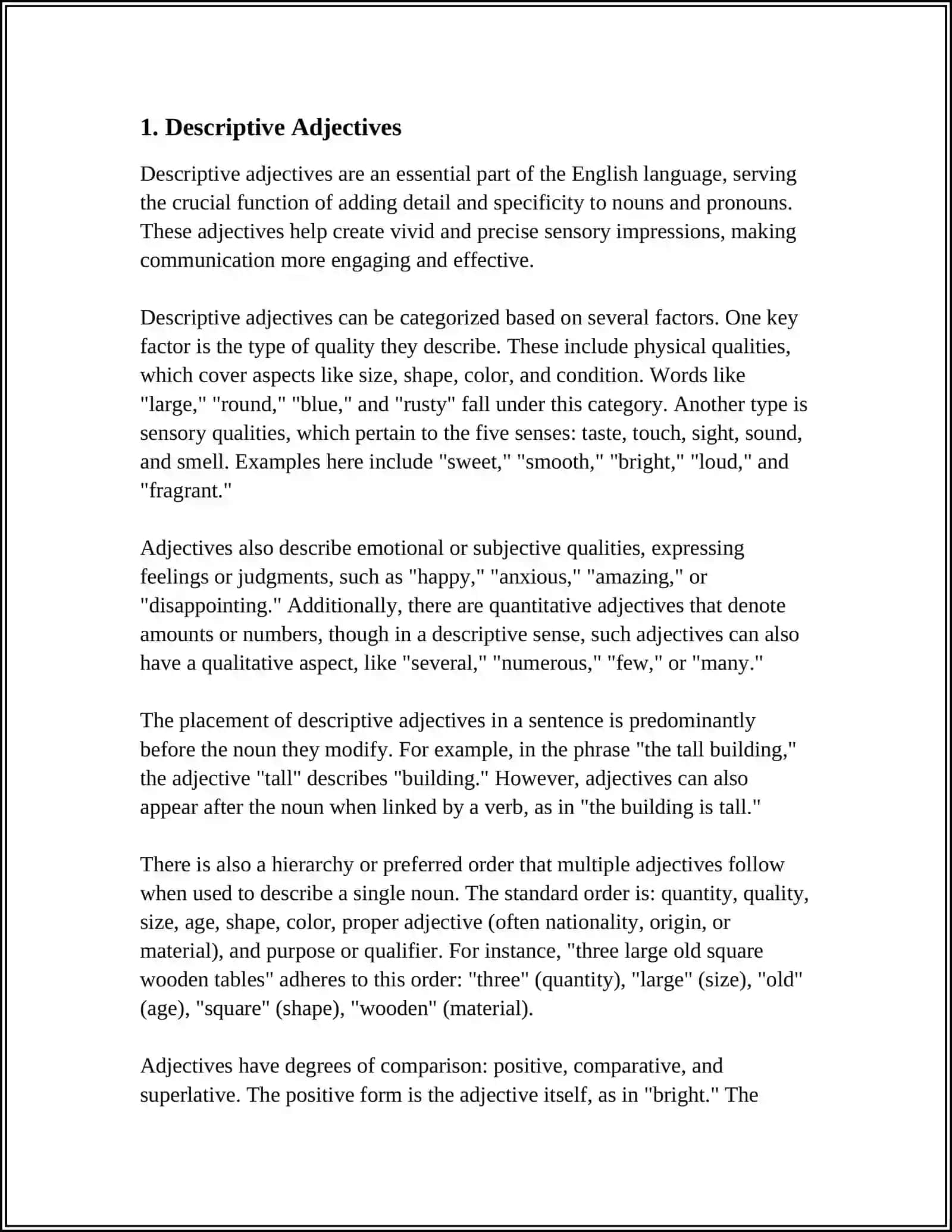 THE ORDER OF ADJECTIVES 3