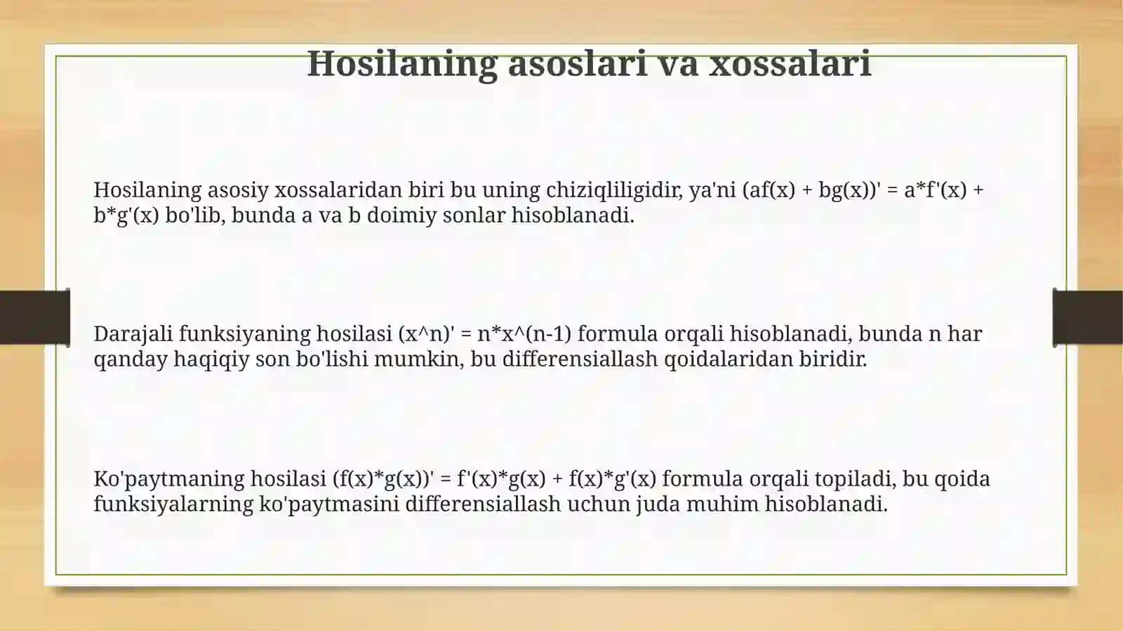 Hosilanitadbiqlari.Hisilayordamidafunksiyanitoʻlatekshirish 3