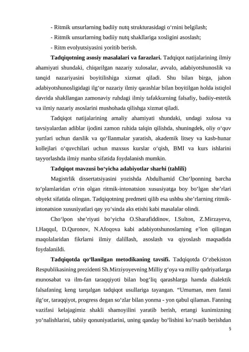 Magistrlik dissertatsiyasining mavzusi va metodologik asoslari 3