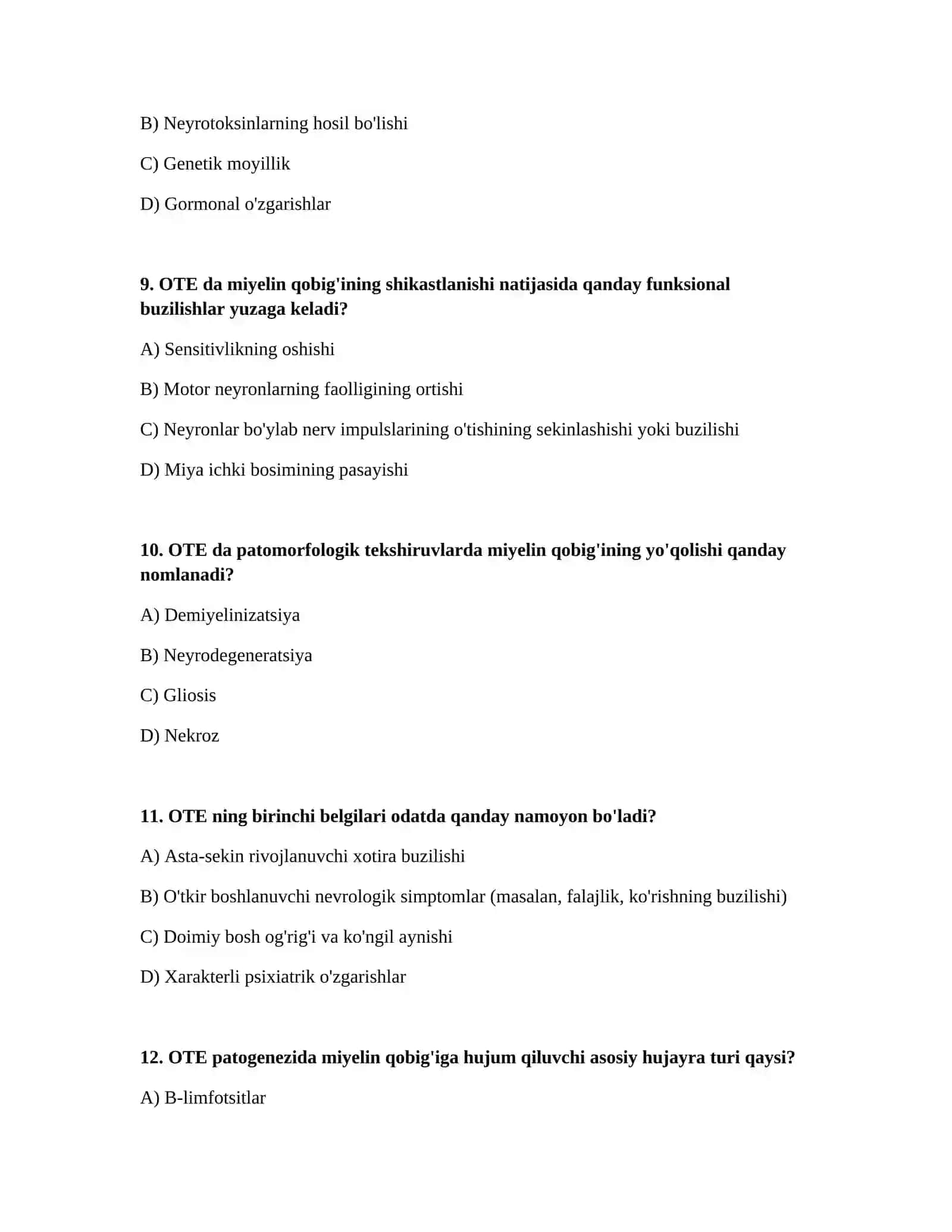 Otkir tarqoq ensefalomiyelit (OTE) 3