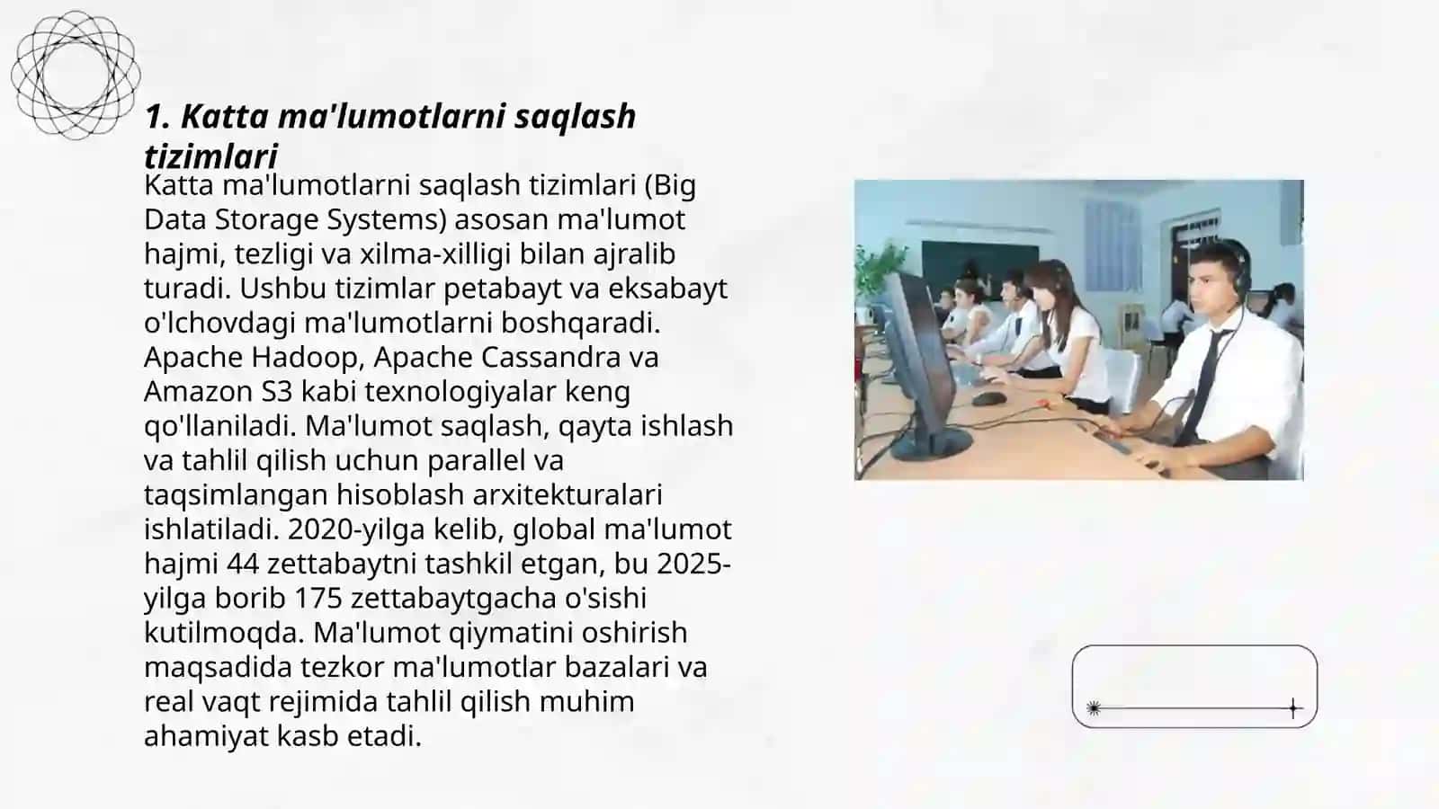 Katta ma'lumotlarni saqlash tizimlari 3