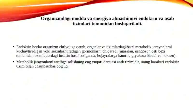 Modda va Energiya Almashinuvi 3