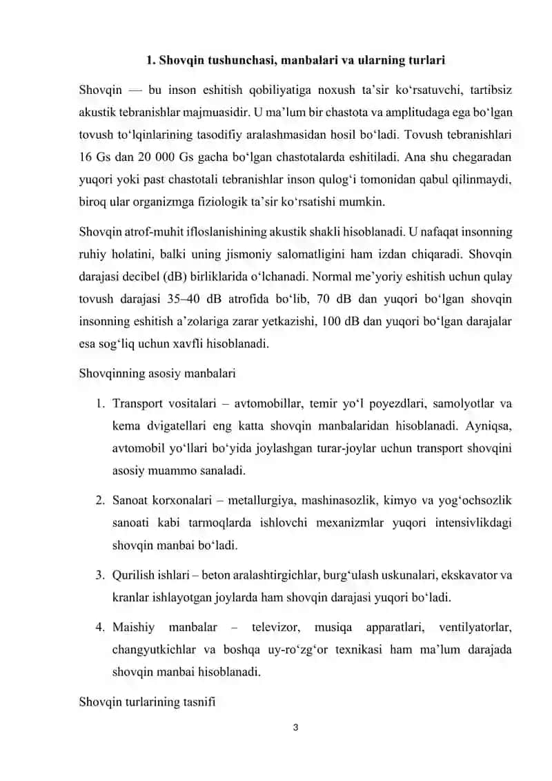 Shovqindan himoya qiluvchi inshootlarning tasniflanishi 3