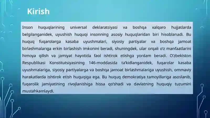 Uyushish huquqi 3