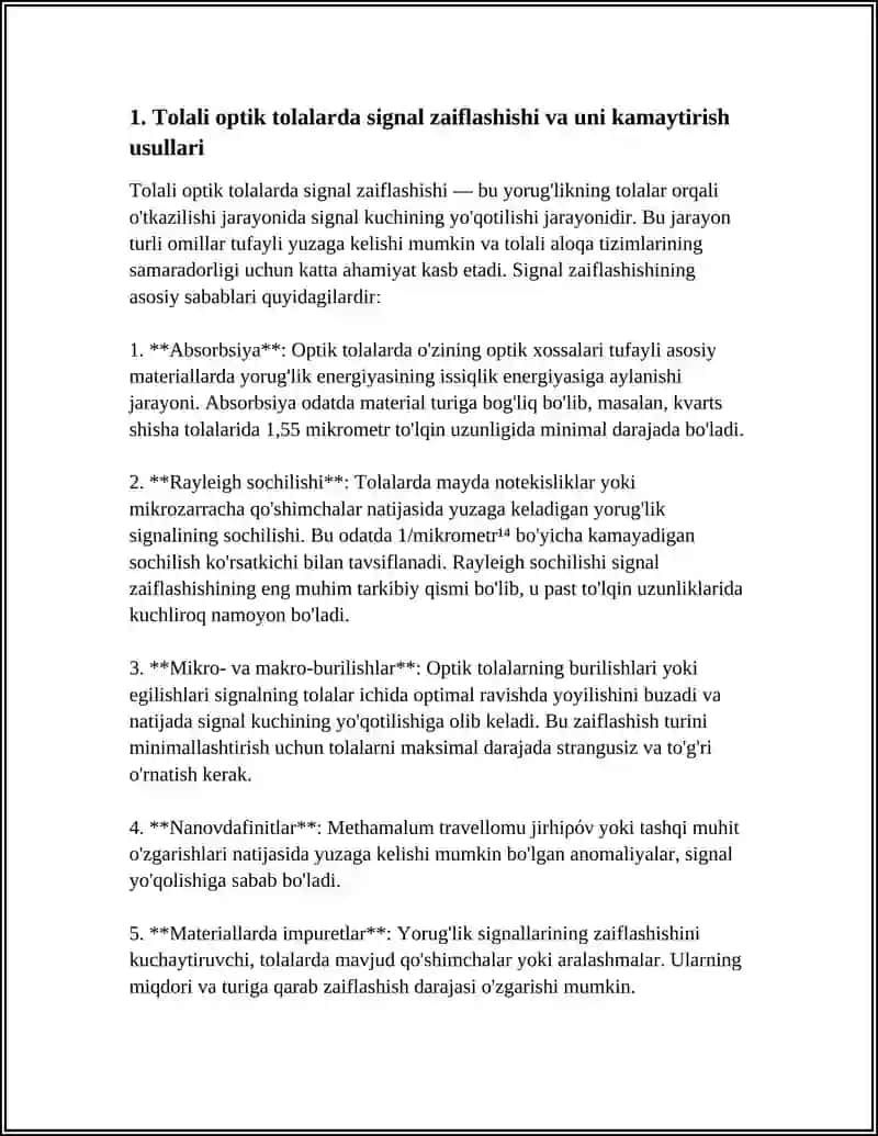TOLALI OPTIK ALOQA TIZIMLARIDAGI MAUMMOLAR VA UNING KELAJAGI 3