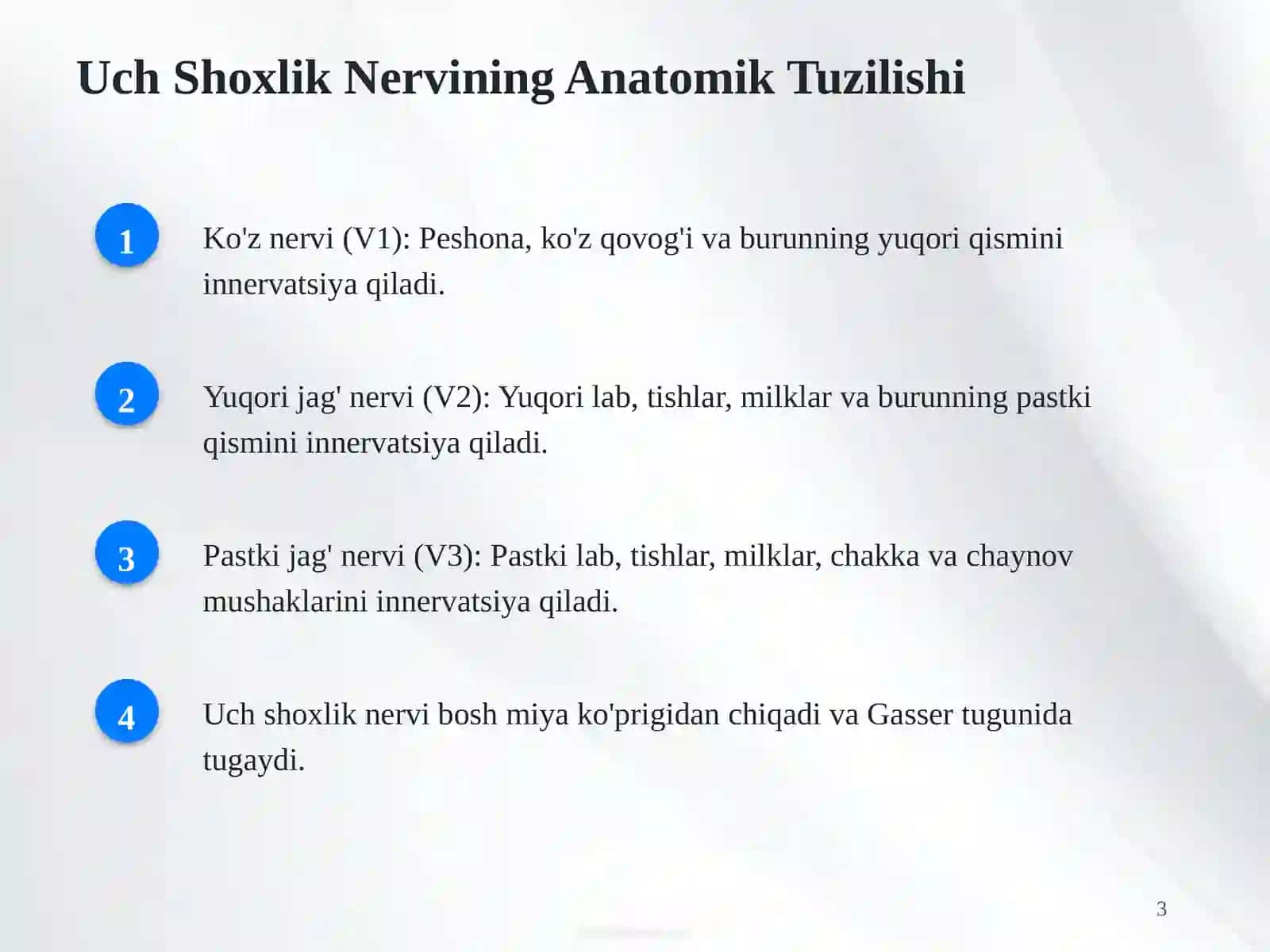 Uch shoxlik nervning vegetativ tugunlari 3