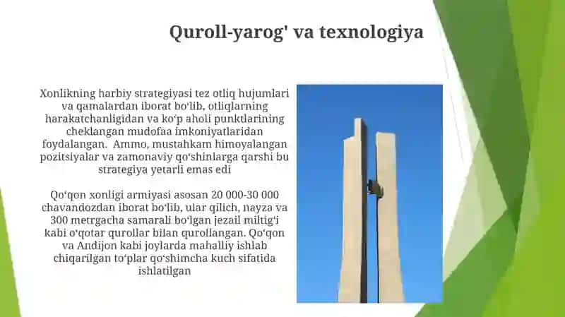 Qoʻqon xonligida harbiy ishlar 3