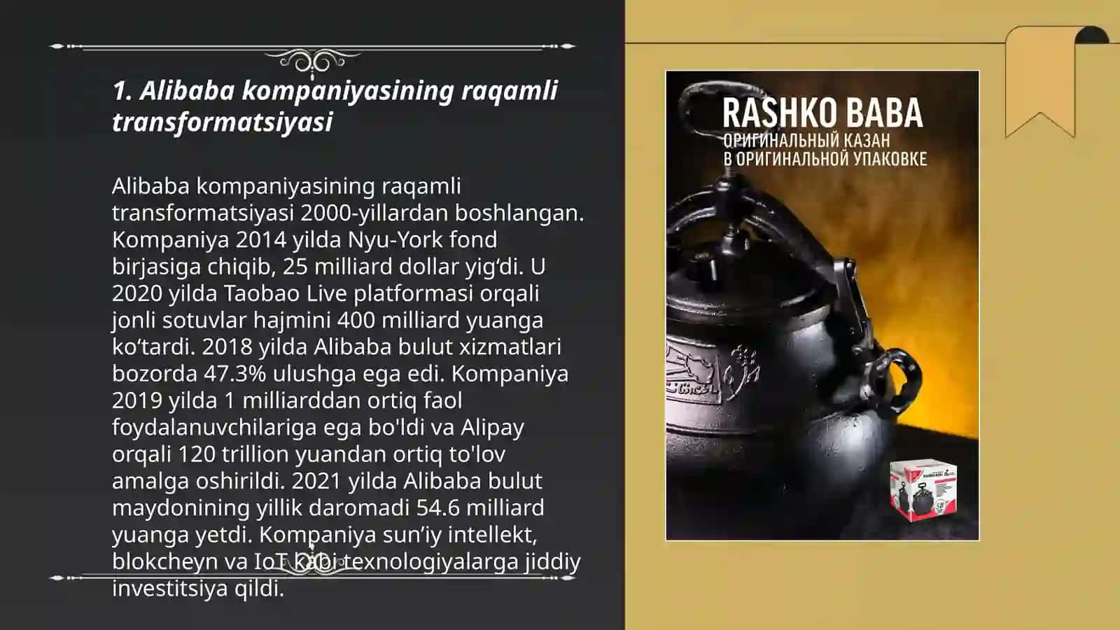 Alibaba kompaniyasining raqamlashtirish amaliyoti 3