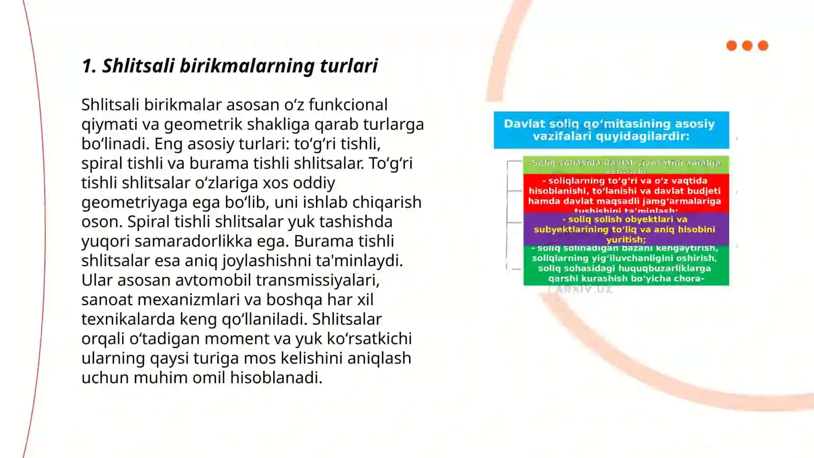 Shlitsali birikmalarning vazifalari 3