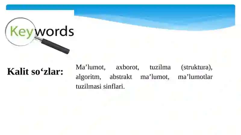 Ma'lumotlar tuzilmasi va algoritmi 3