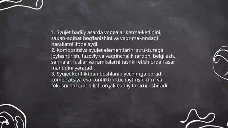 Badiiy asar syujeti va kompozitsiyasi.Konflikt 3