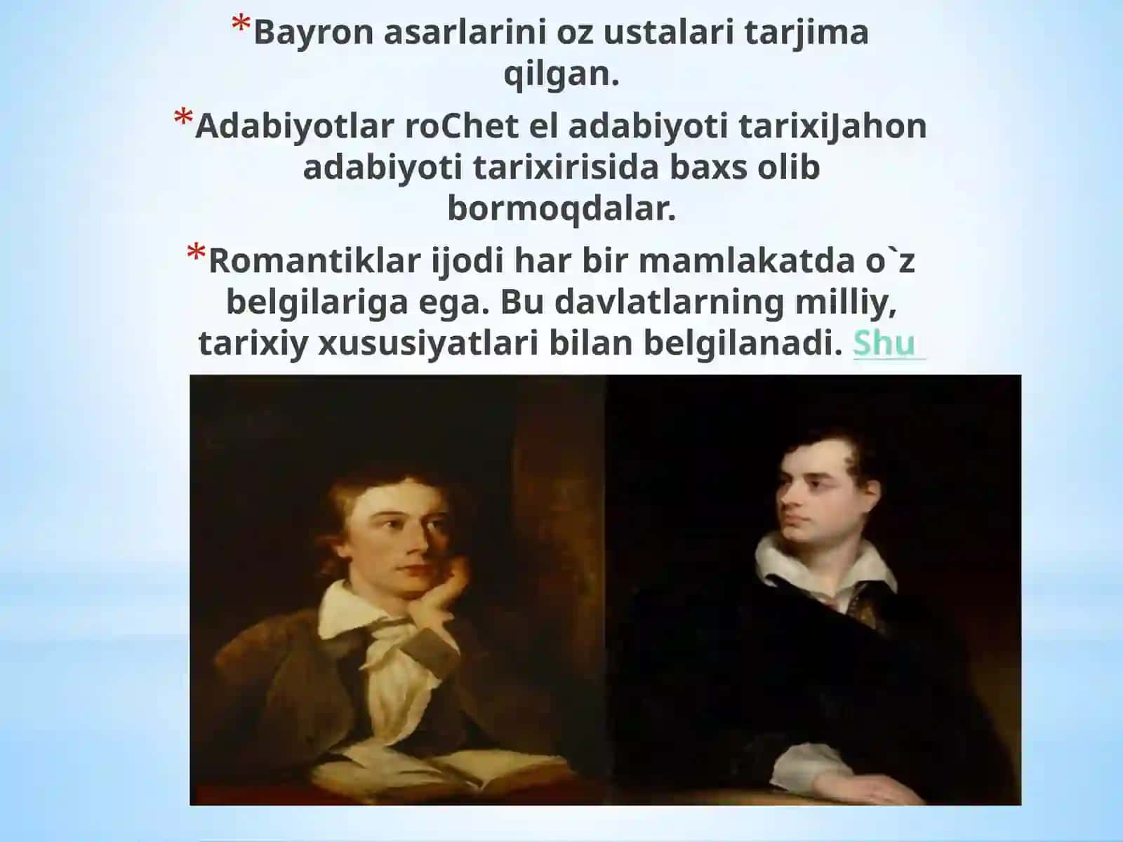Bayron ijodida roman tizimining o 'rni 3