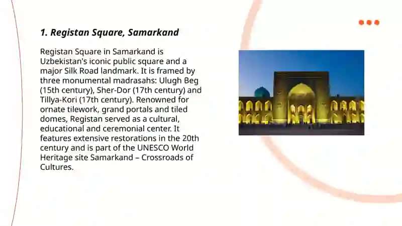 The singhtseeing of Uzbekistan 3
