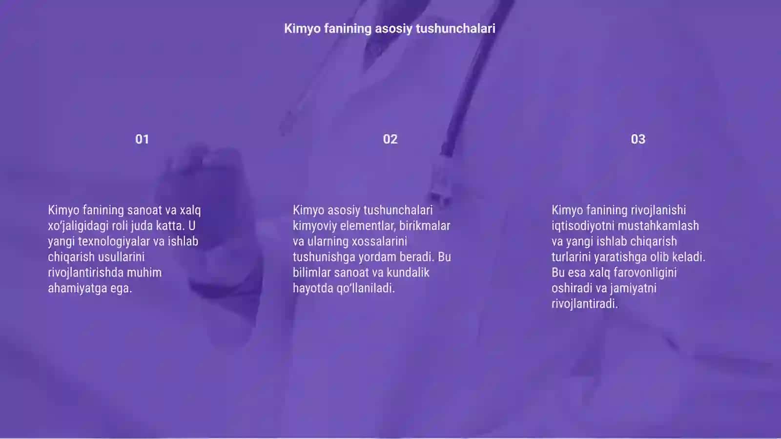 Kimyo fanining sanoat va xalq xojaligi rivojidagi ahamiyati 3