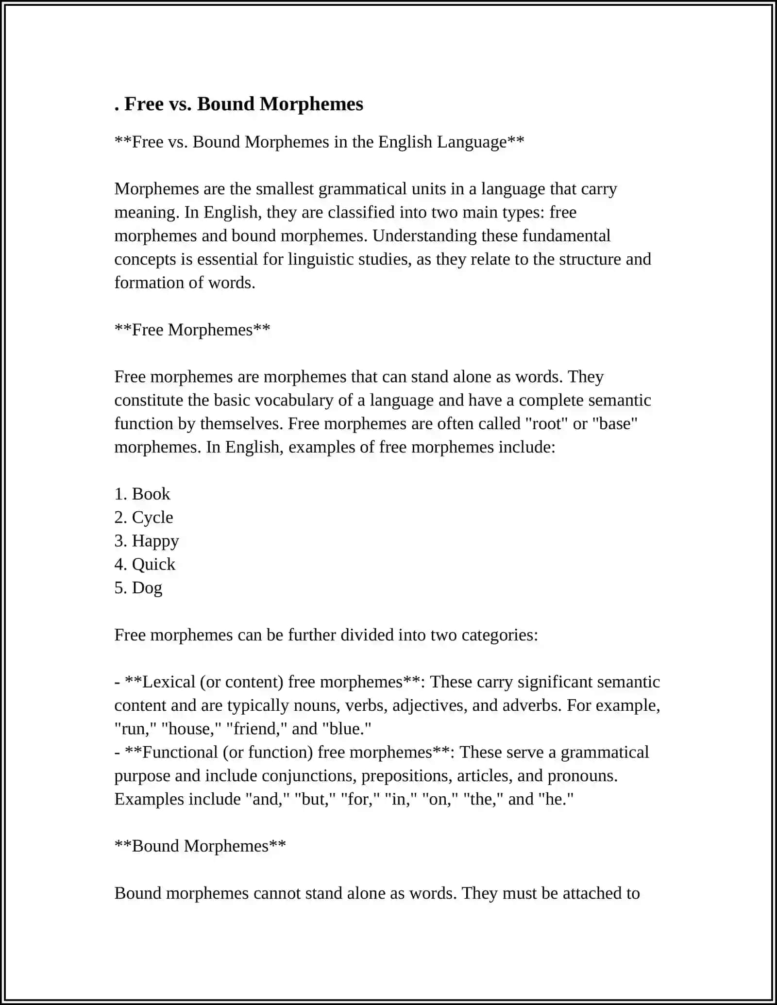 CLASSIFICATION OF MORPHEMES AND METHODS OF WORD FORMATION 3