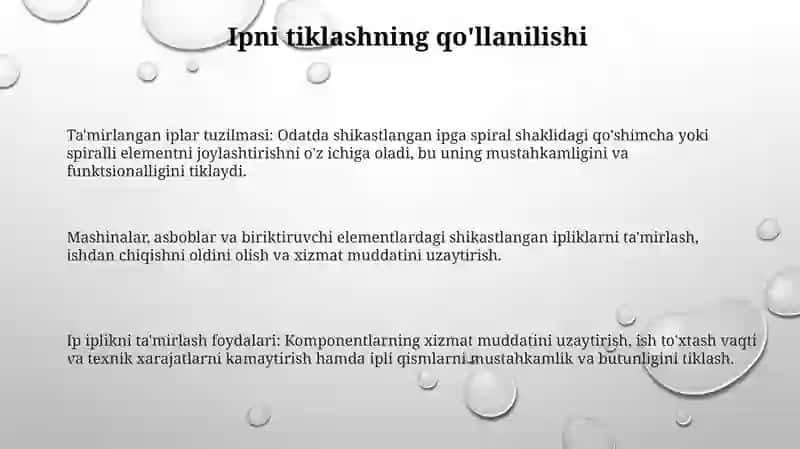 Ta'mirlash Usullari va Texnikasi 3