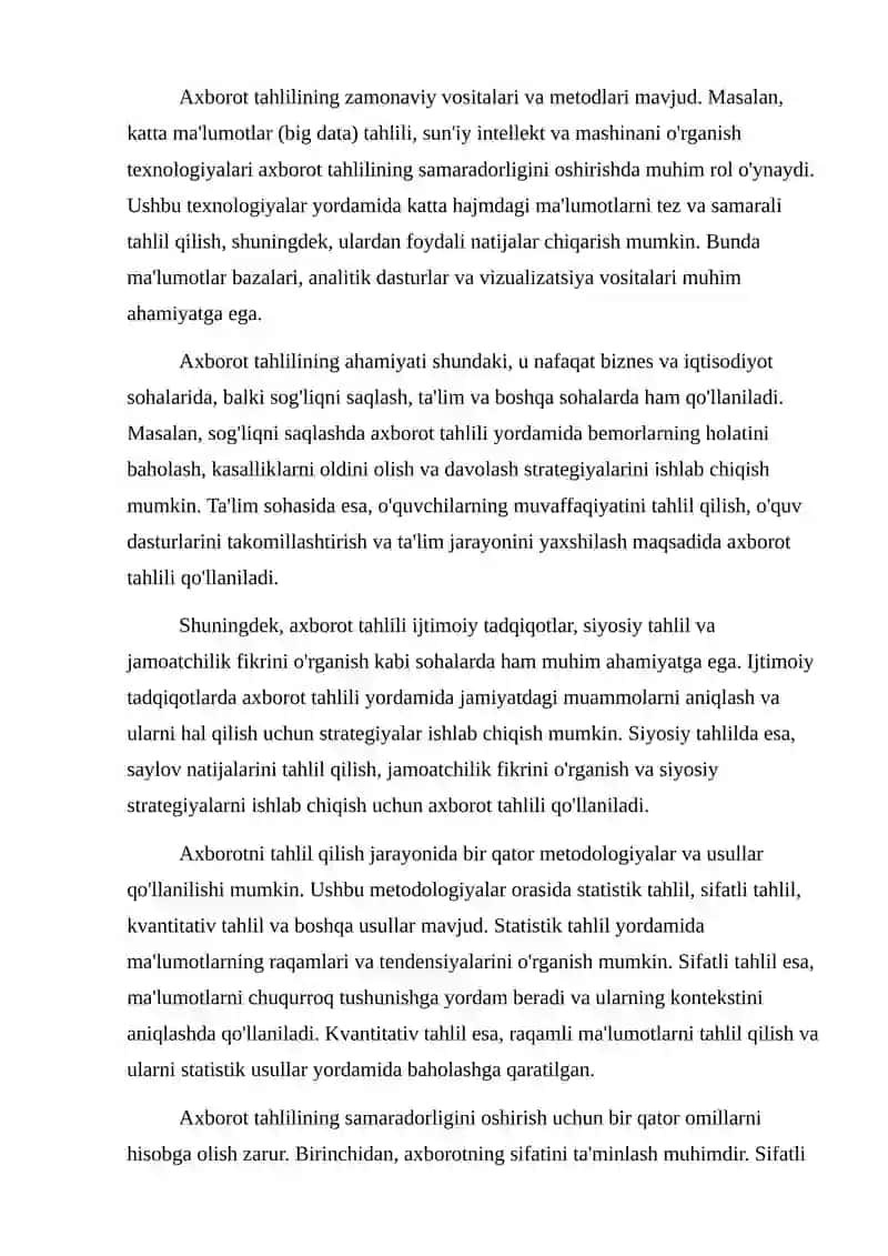 Axborotni tahlil qilish 3