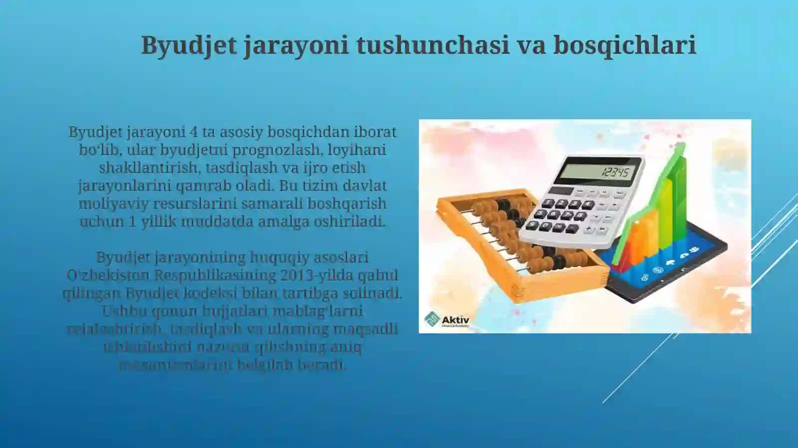 Byudjet ijrosini tashkil etish 3