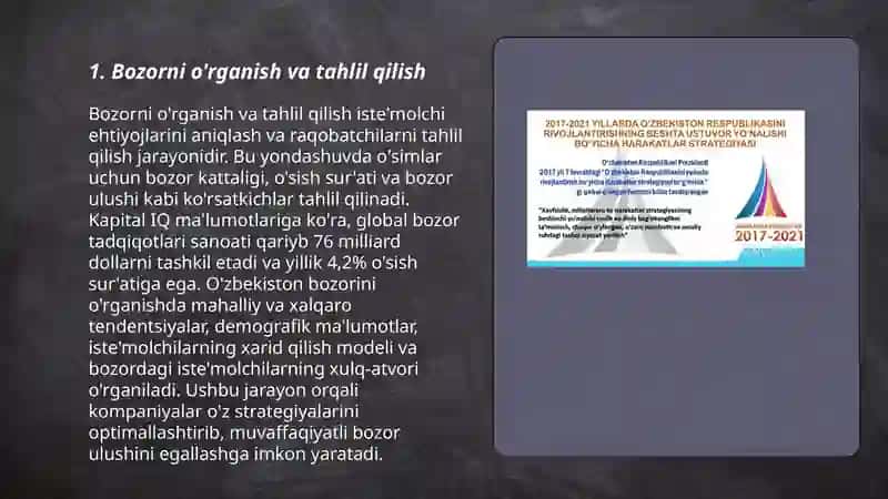 Bozorni o'rganish va tahlil qilish 3