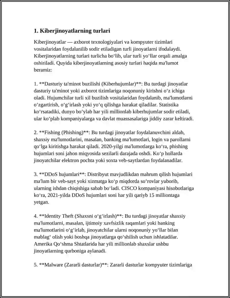 KIBER JINOYAT VA KIBER HUQUQ 3