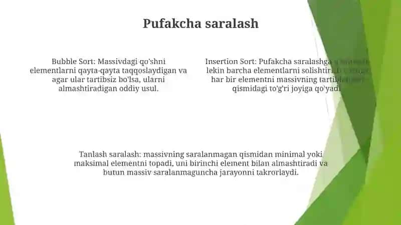 Saralangan Algoritmlar 3