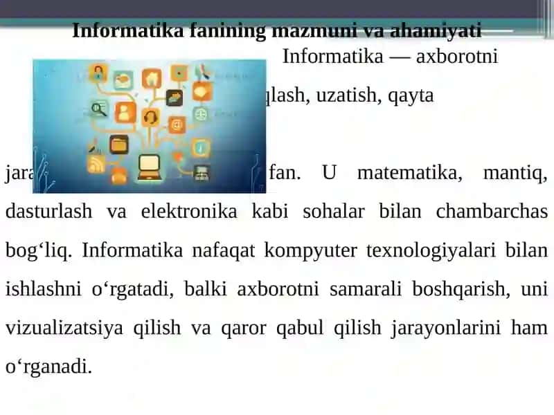 Informatika va Raqamli Texnologiyalar Haqida 3