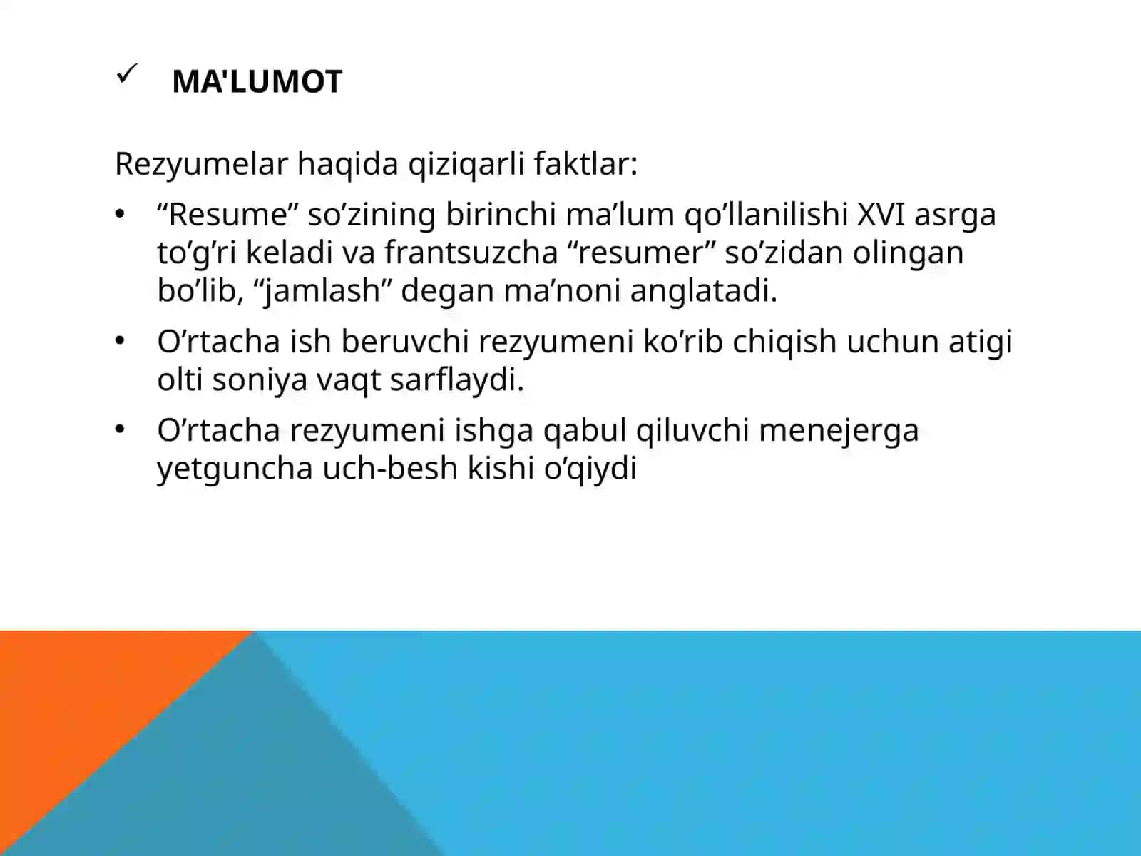 Rezyumelar haqida 3