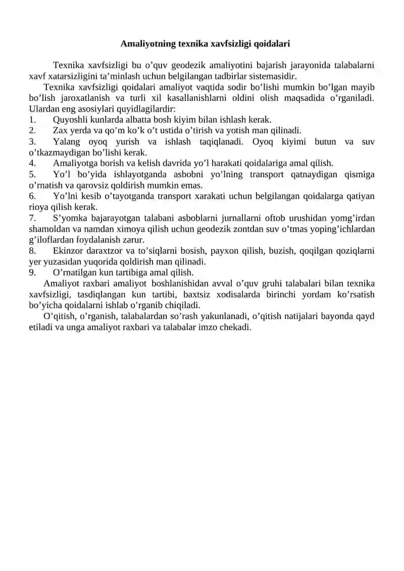 TEXNIKA XAVFSIZLIGI QOIDALARI 3
