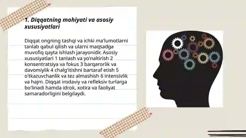 Diqqat turlari va uning xususiyatlari 3