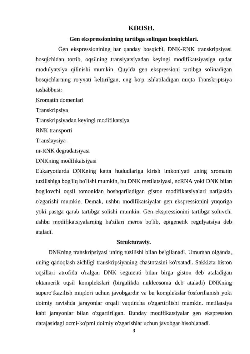 Gen faoliyatining boshqarilishi 3