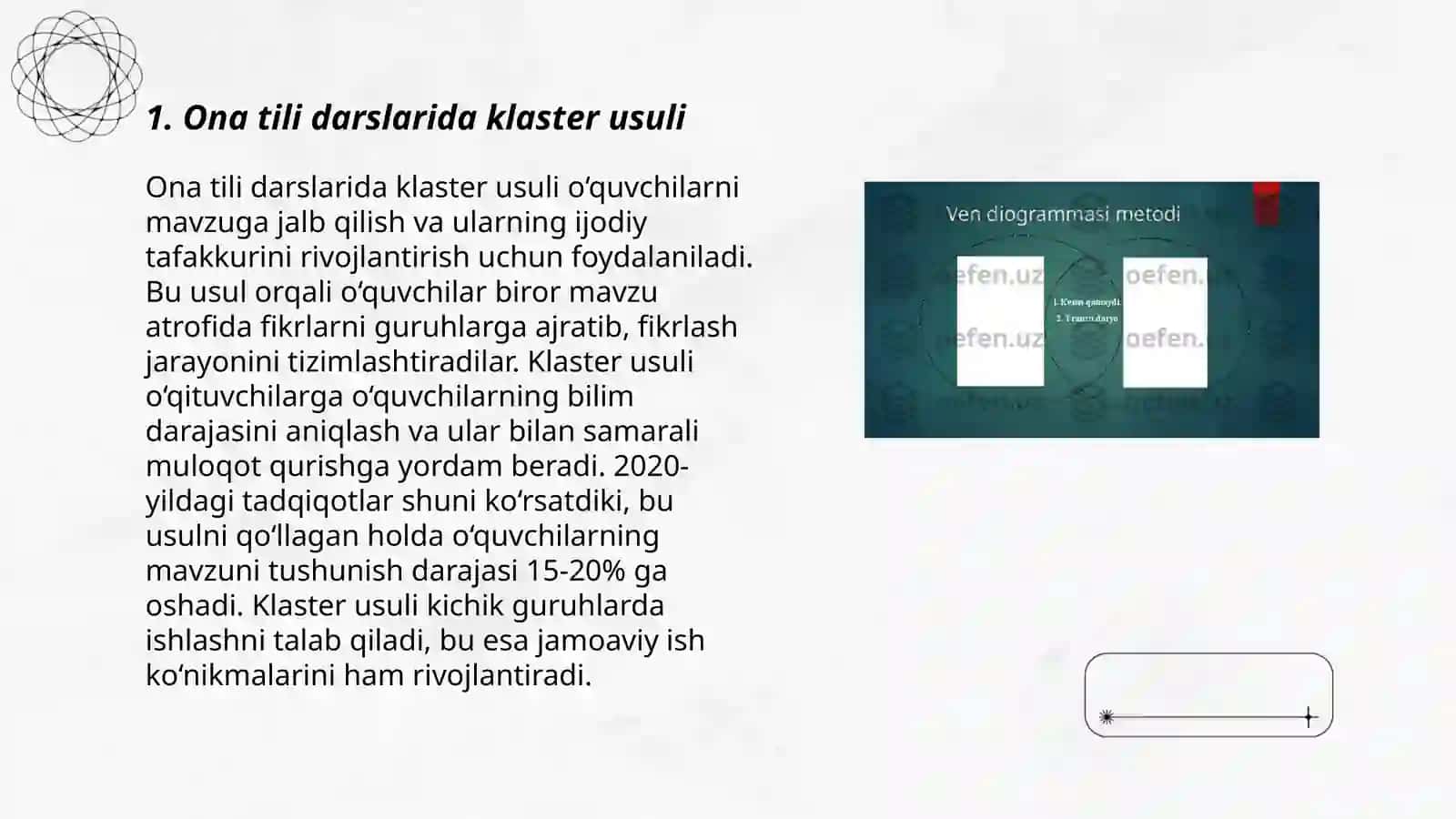 Klaster usuli 3