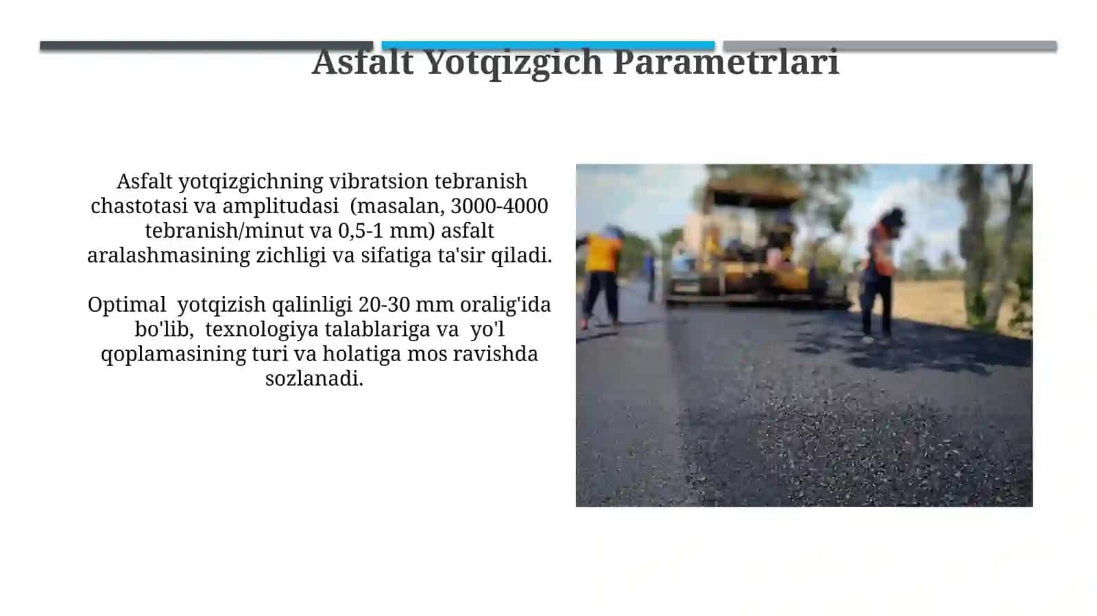 Asfalt Yotqizgich Parametrlari 3