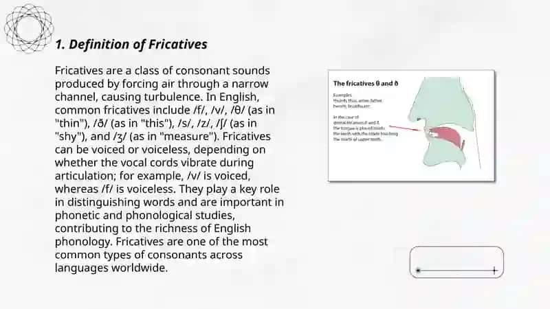 Fricatives and affricatives 3