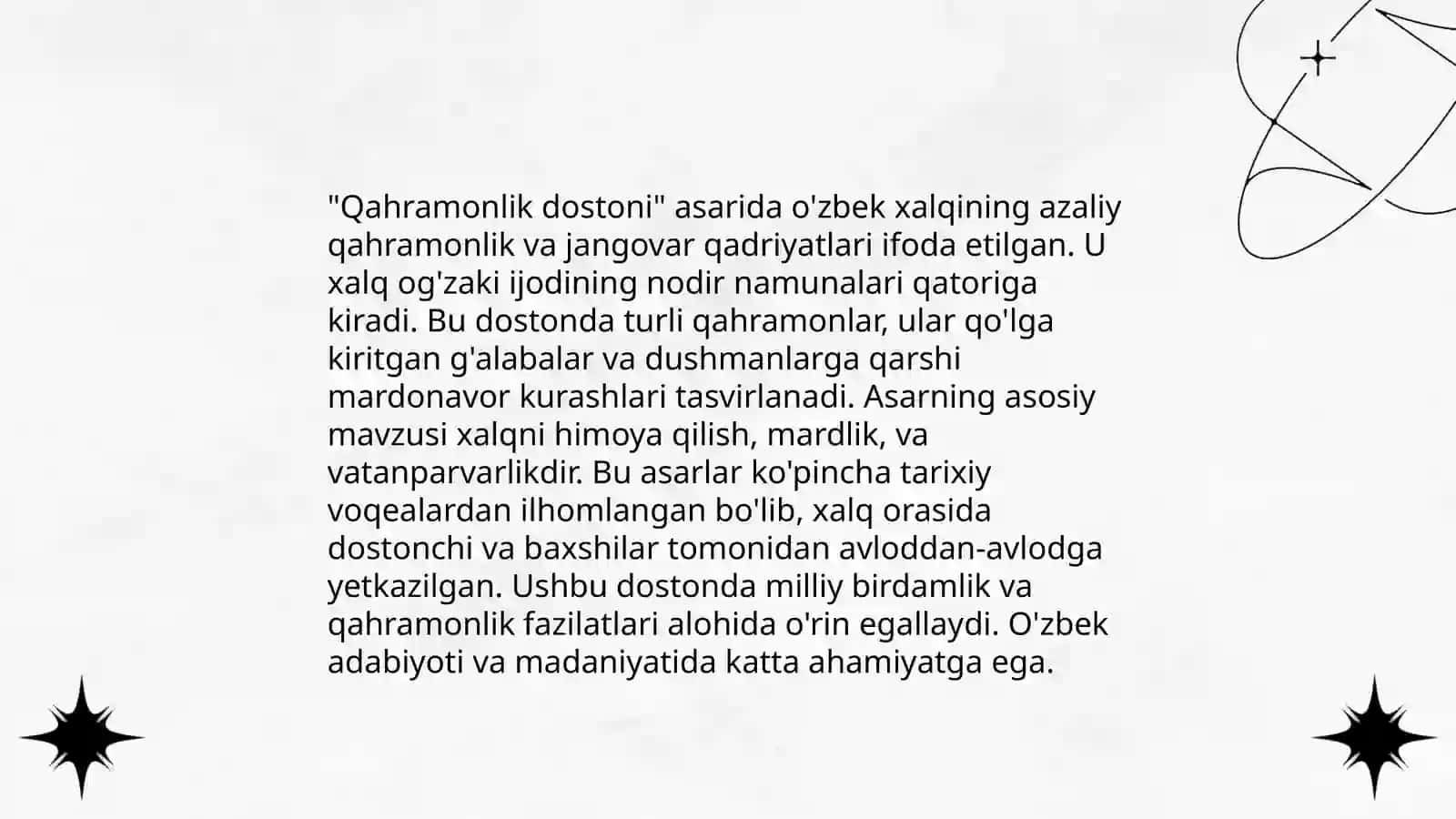 Qahramonlik dostoni 3