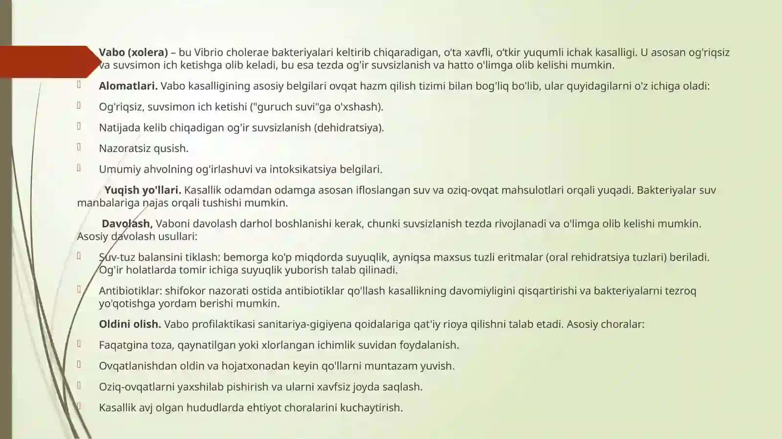 ICHAK BAKTERIAL YUQUMLİ KASALLİK QO'ZG'ATUVCHİLARİ (LERSİNİOZLAR, VABO QO'ZG'ATUVCHİSİ) 3