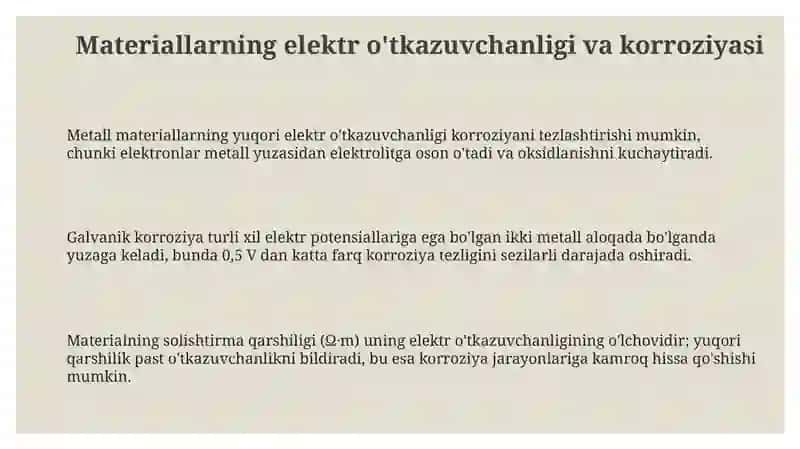 Stomatologik materiallarning elektrxossalari 3