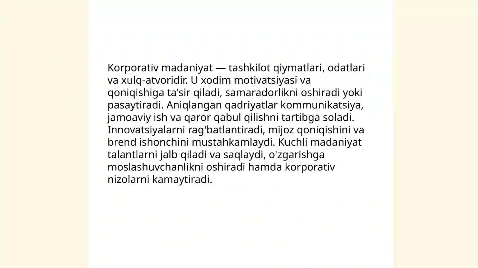 Korporativ madaniyat va korporativ nizolar 3