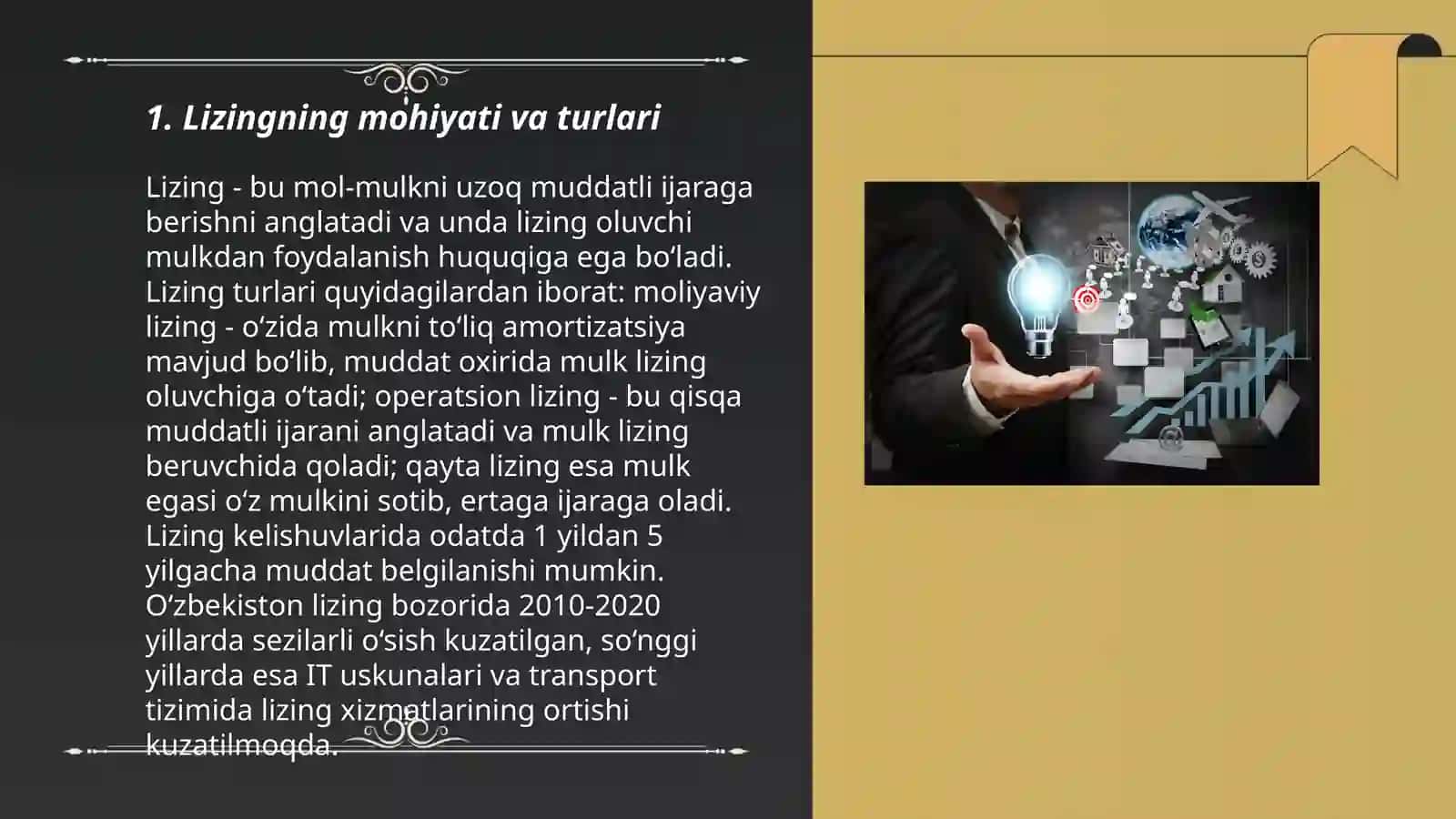 Lizingning mohiyati va turlari 3